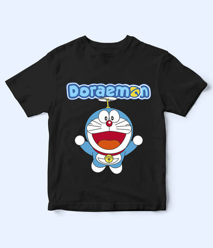 Kids Doraemon Black Shirt