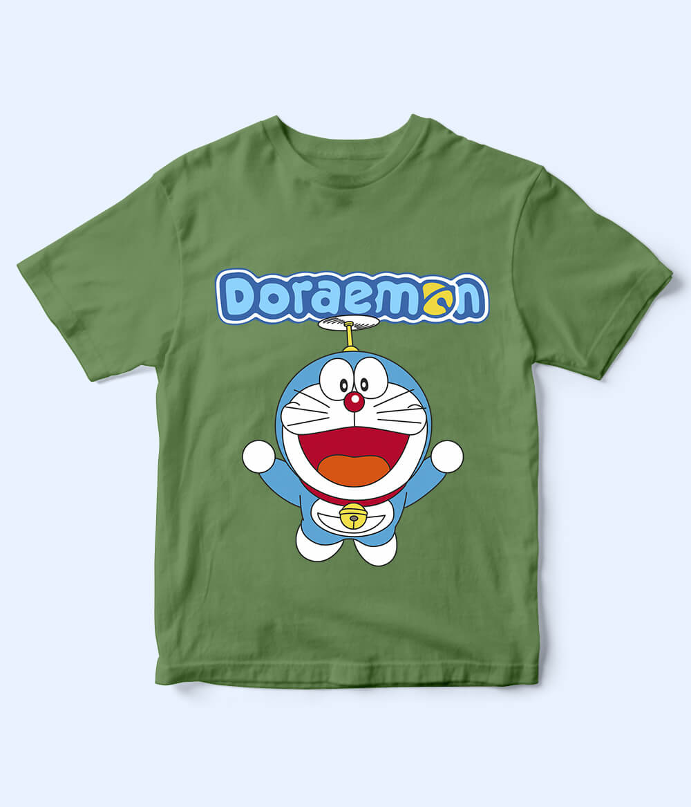 Kids Doraemon Knorr Green Shirt