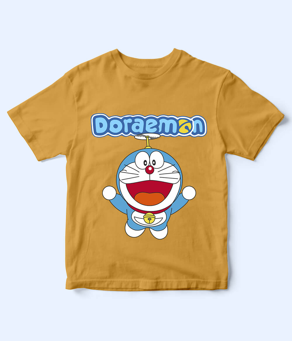 Kids Doraemon Mustard Shirt