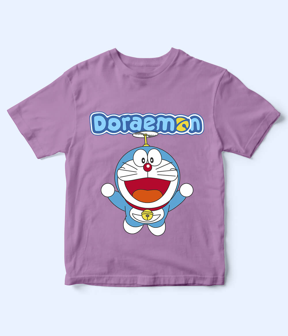 Kids Doraemon Purple Shirt