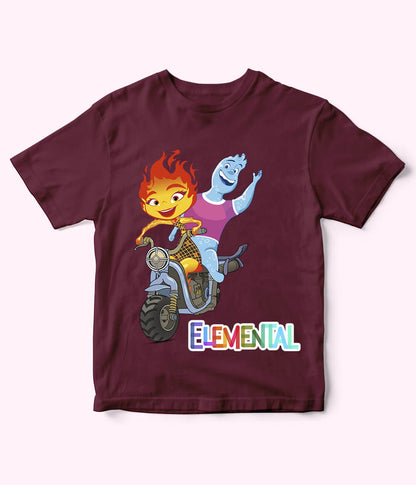 Kids Elemental Maroon T-Shirt