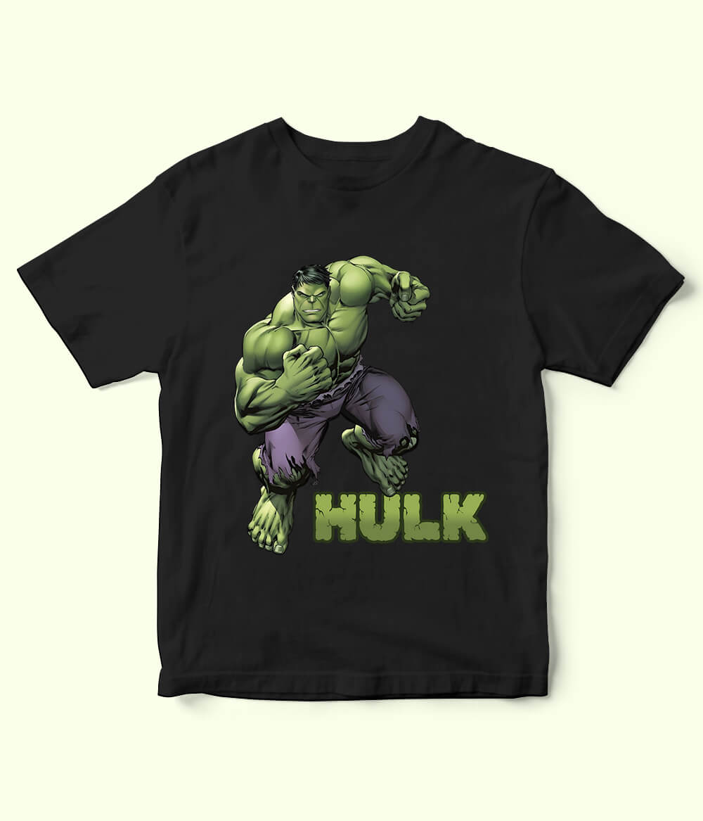 Kids Hulk Black T-Shirt