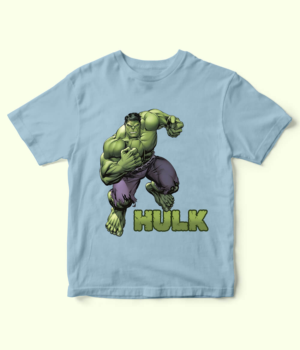 Kids Hulk Sky Blue T-Shirt