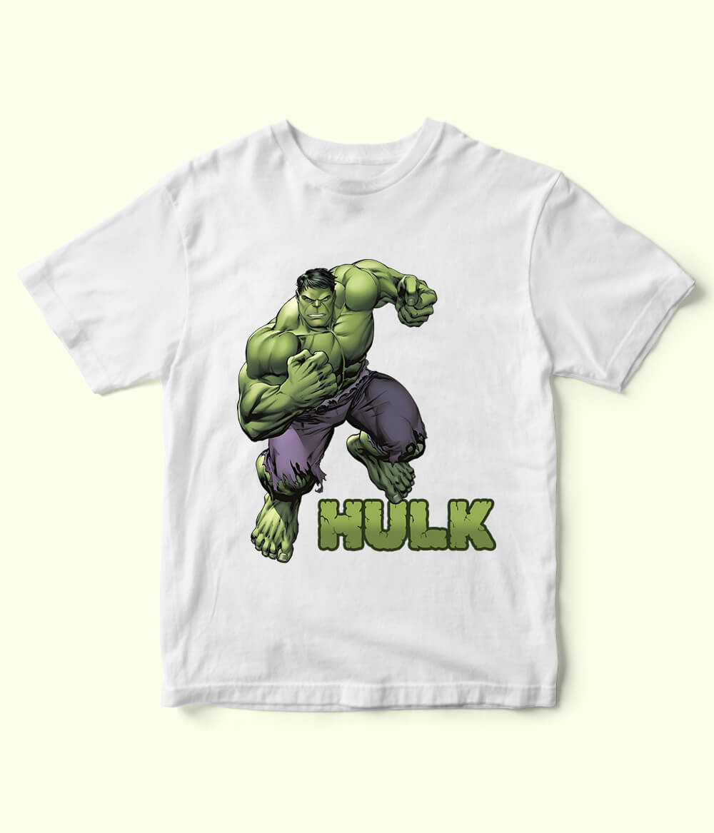 Kids Hulk White T-Shirt