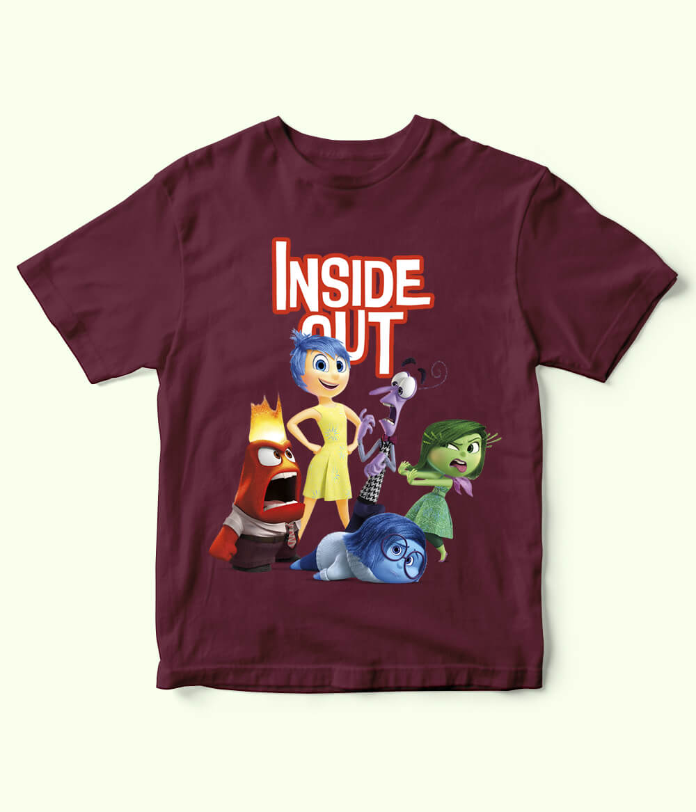 Kids Inside Out Maroon T-Shirt