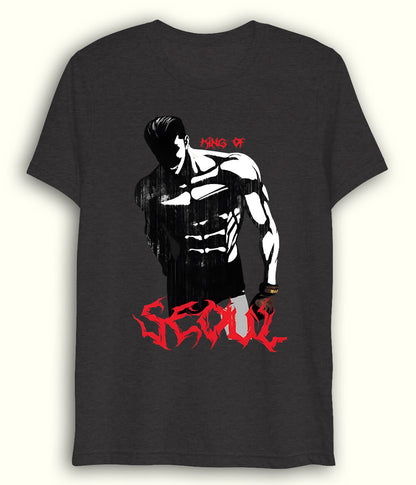 Charcoal Grey King of SEOUL Dri Fit T-Shirt