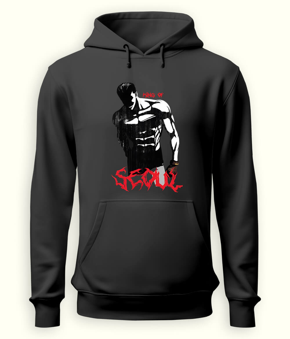 Charcoal Grey King of SEOUL Lookism Hoodie