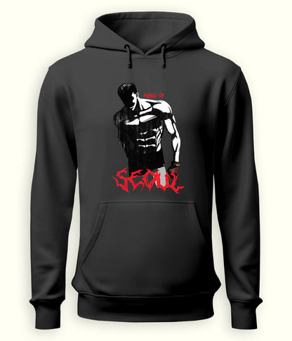 Charcoal Grey King of SEOUL Lookism Hoodie