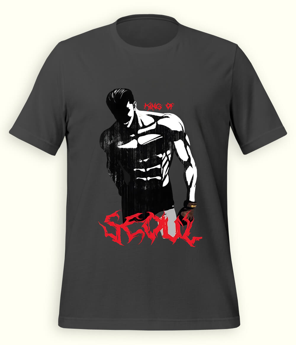 Charcoal Grey King of SEOUL Lookism T-Shirt