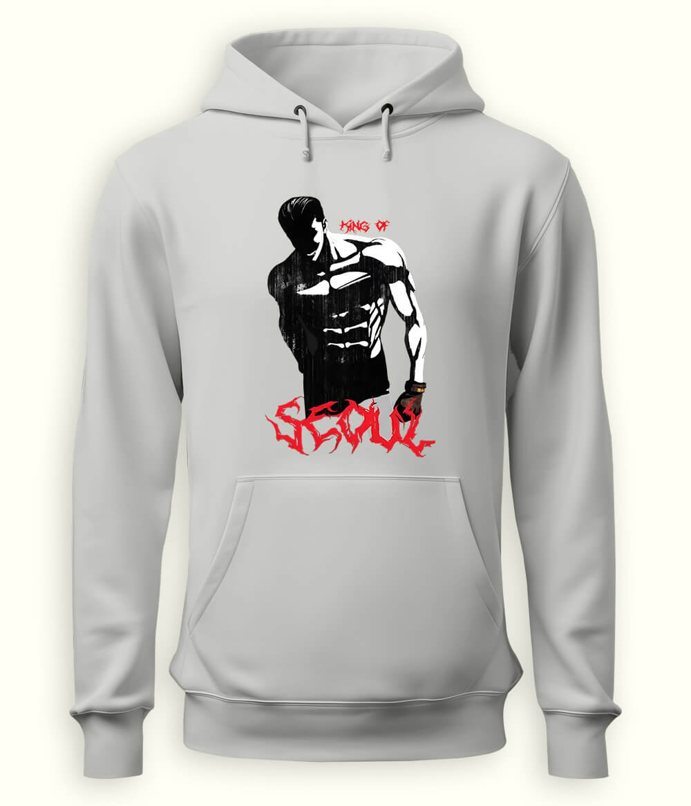 Heather Grey King of SEOUL Lookism Hoodie