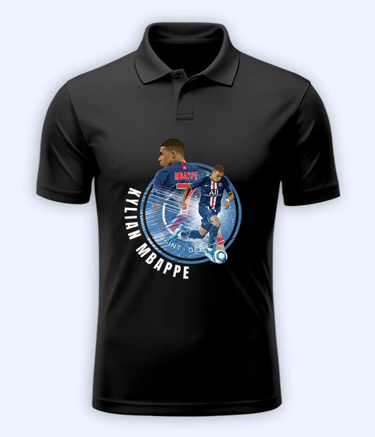Kylian Mbappé PSG Football Polo T-Shirt