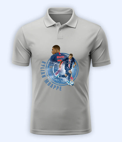 Kylian Mbappé PSG Football Polo T-Shirt