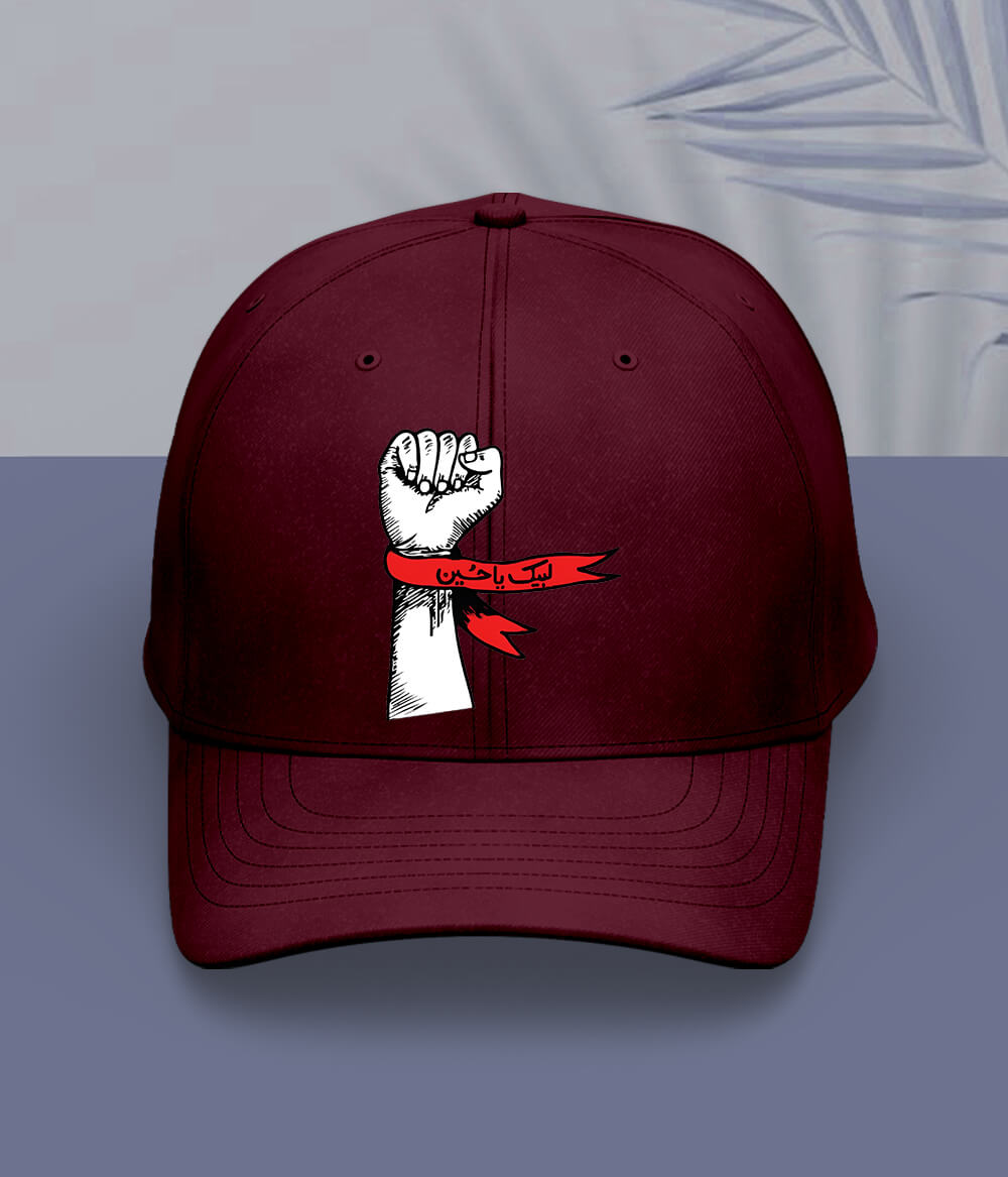 Maroon Labaik Ya Hussain Cap