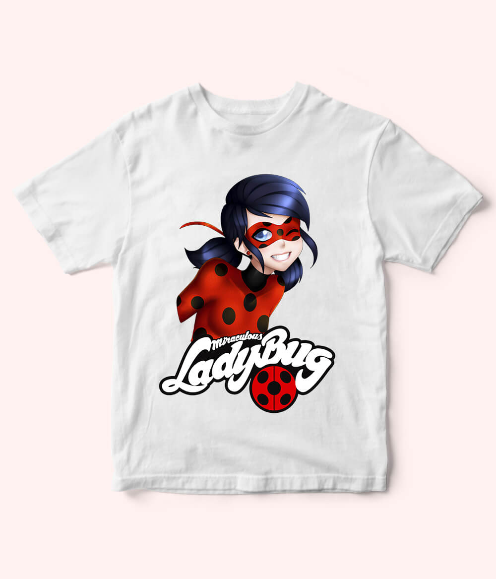 LadyBug White Shirt for Girls