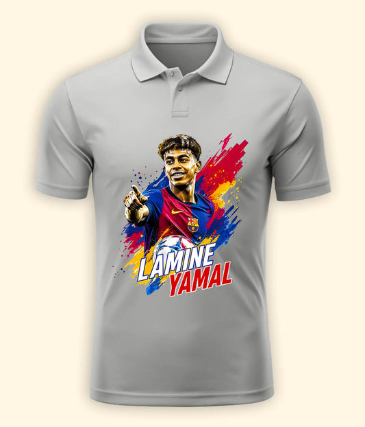 Lamine Yamal Barcelona Fan Polo T-Shirt