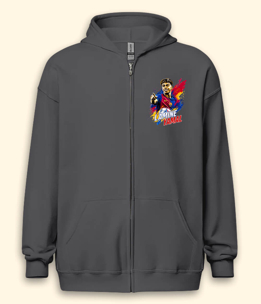 Lamine Yamal La Liga Graphic Zipper Hoodie