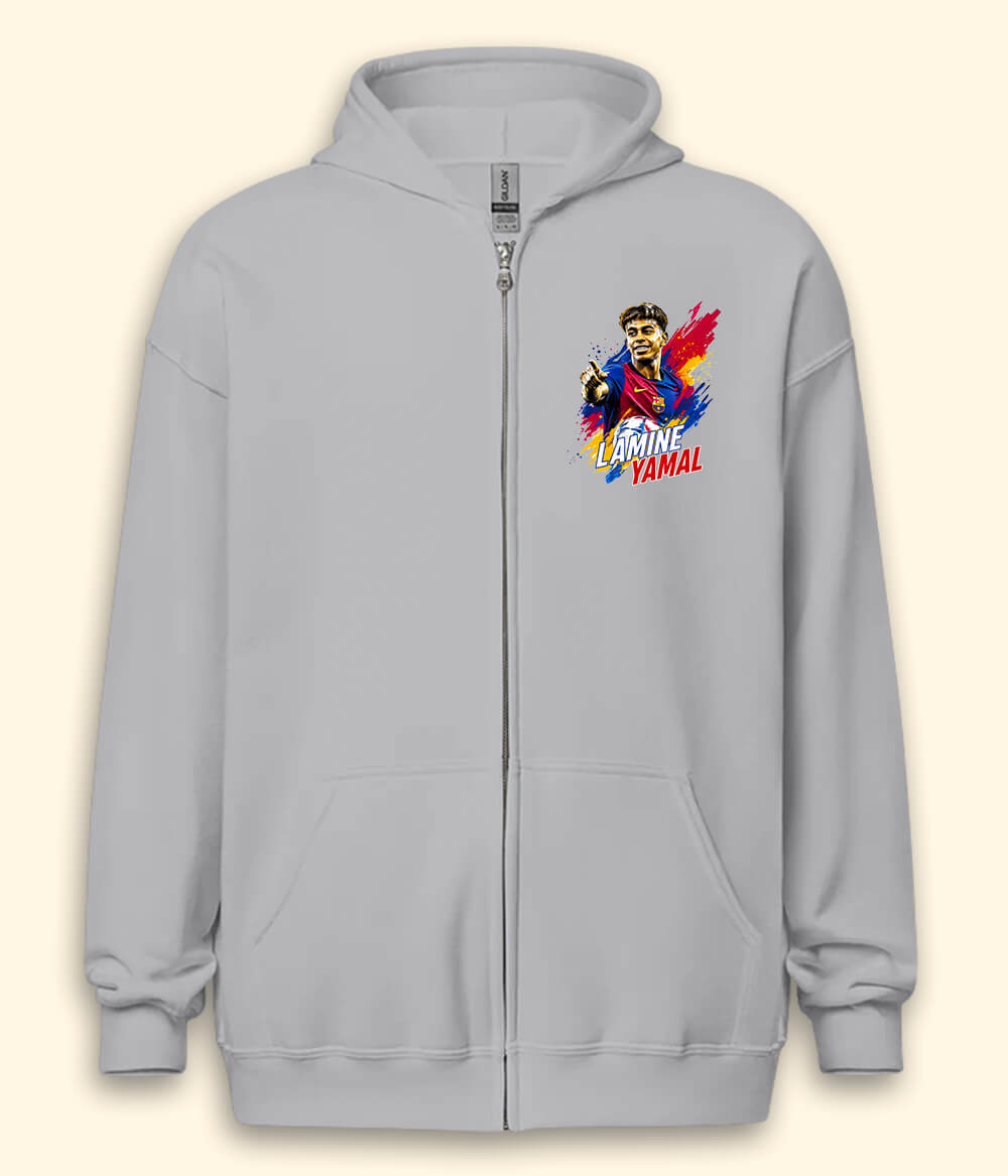 Lamine Yamal La Liga Graphic Zipper Hoodie