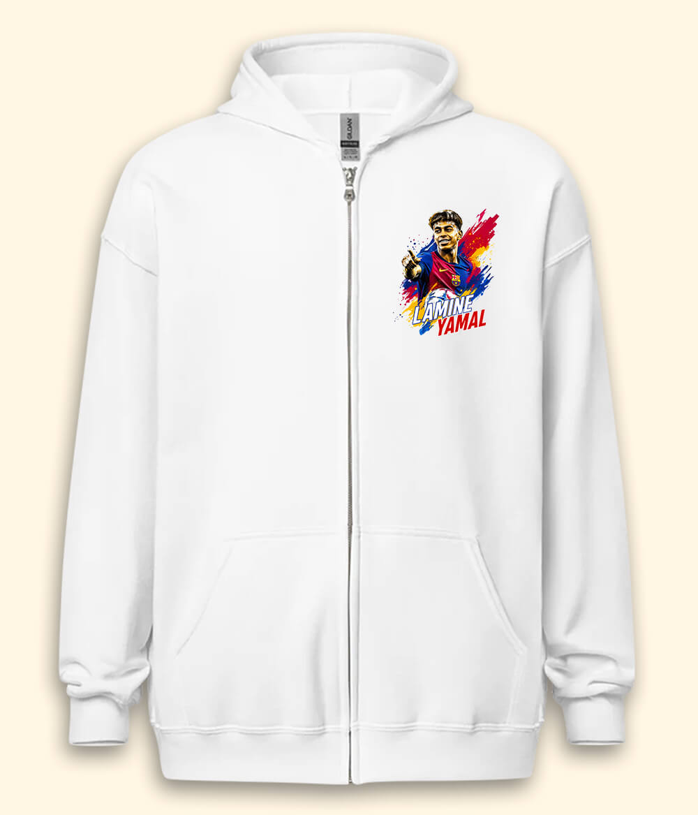 Lamine Yamal La Liga Graphic Zipper Hoodie