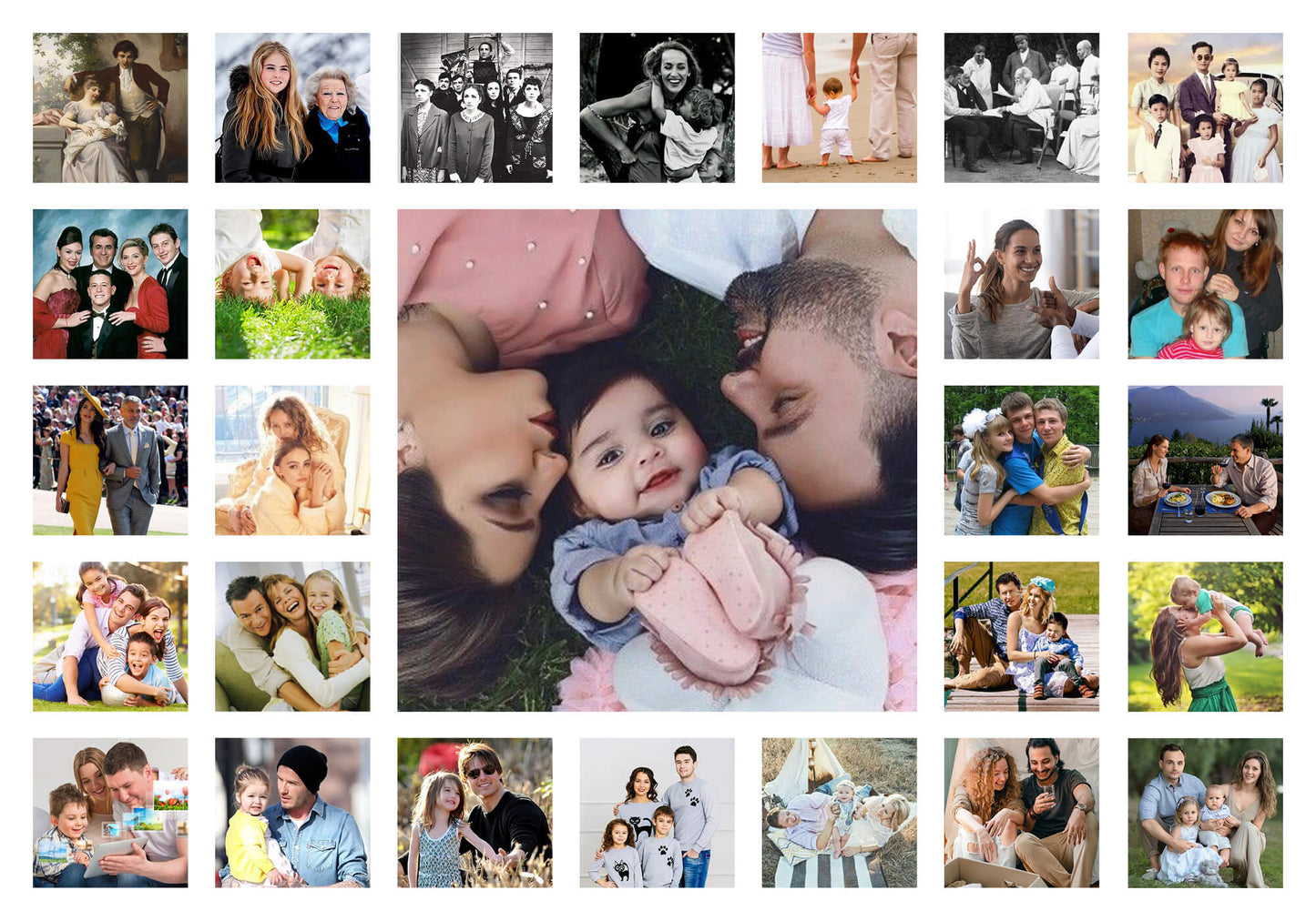 Large Family Photo Collage Frame