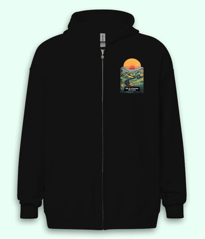 Life is a Journey Not a Race Zipper Hoodie (Unisex)