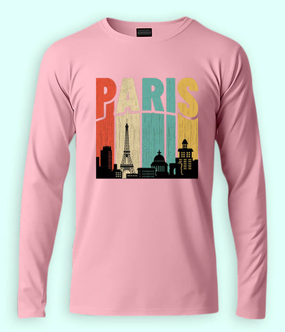 Eiffel Tower Long Sleeve T-Shirt (Unisex)