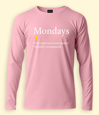 Funny Monday Long Sleeve T-Shirt (Unisex)