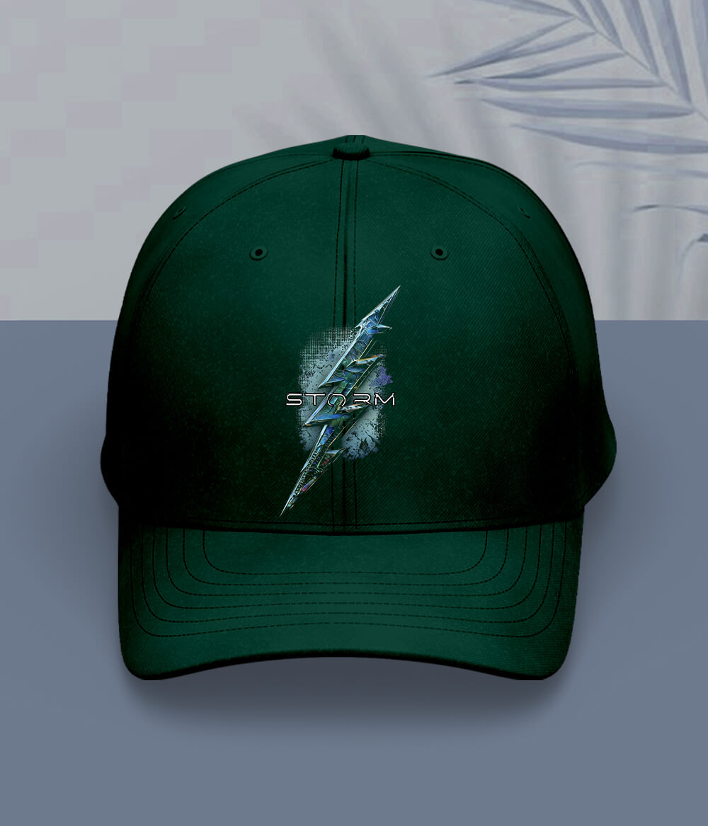 Green Lightning Bolt Cap