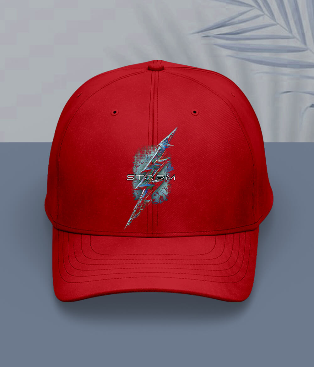 Red Lightning Bolt Cap