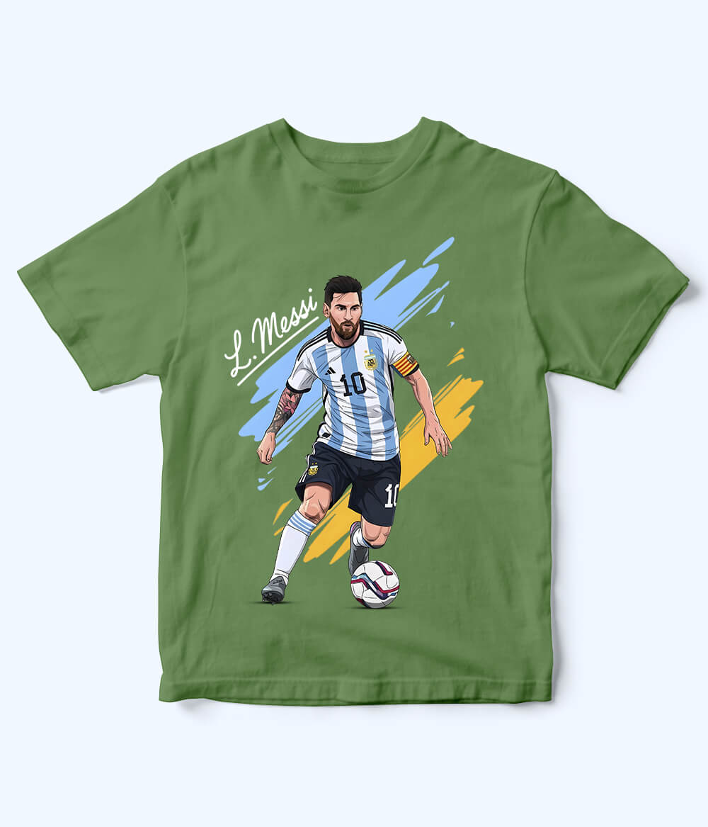 Lionel Messi Argentina Kids Football T-Shirt