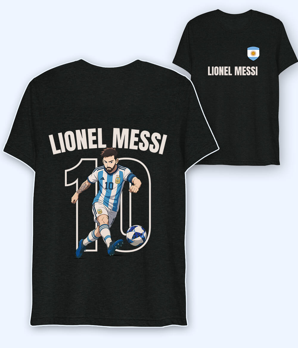 Lionel Messi Argentina Supporter Dri Fit Football T-Shirt