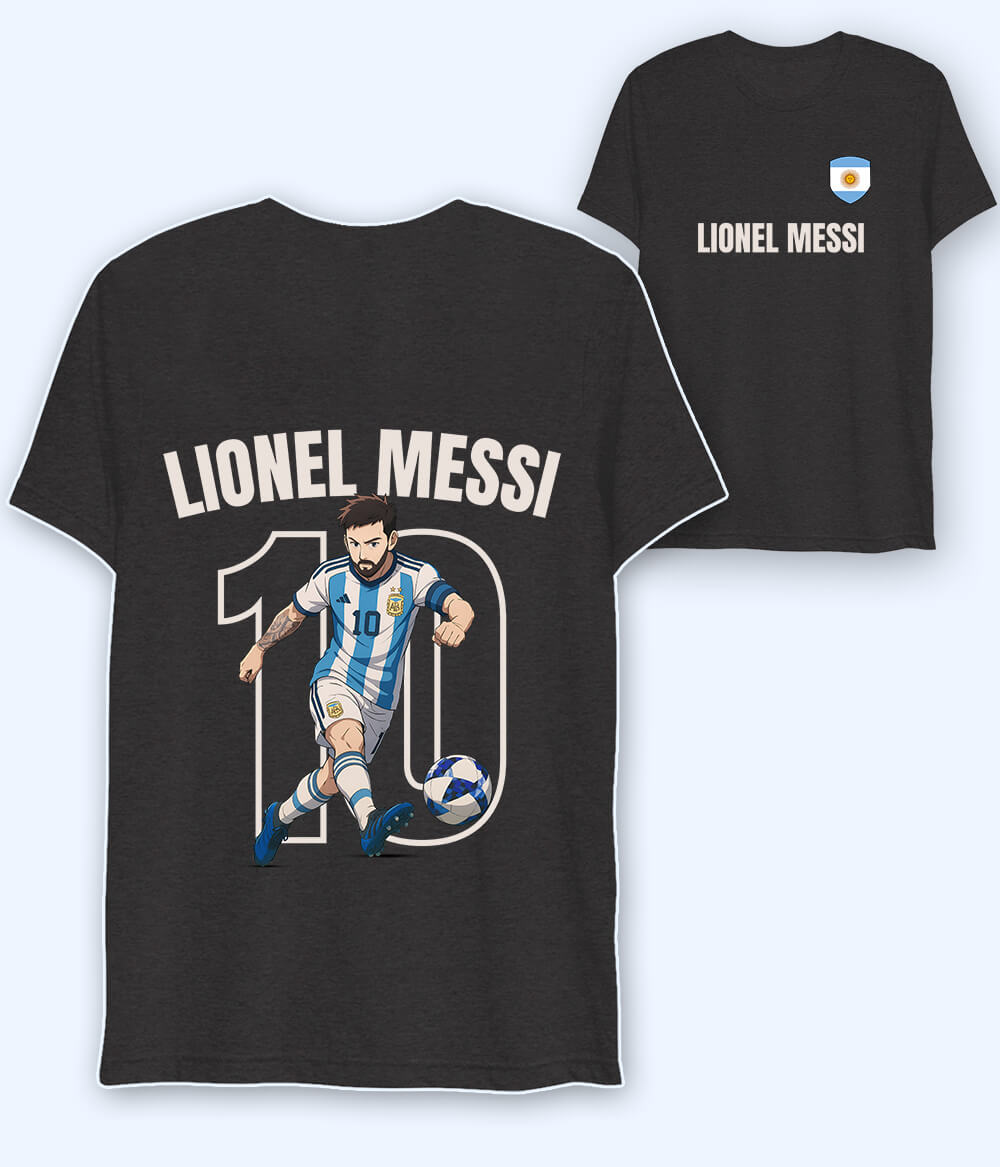 Lionel Messi Argentina Supporter Dri Fit Football T-Shirt