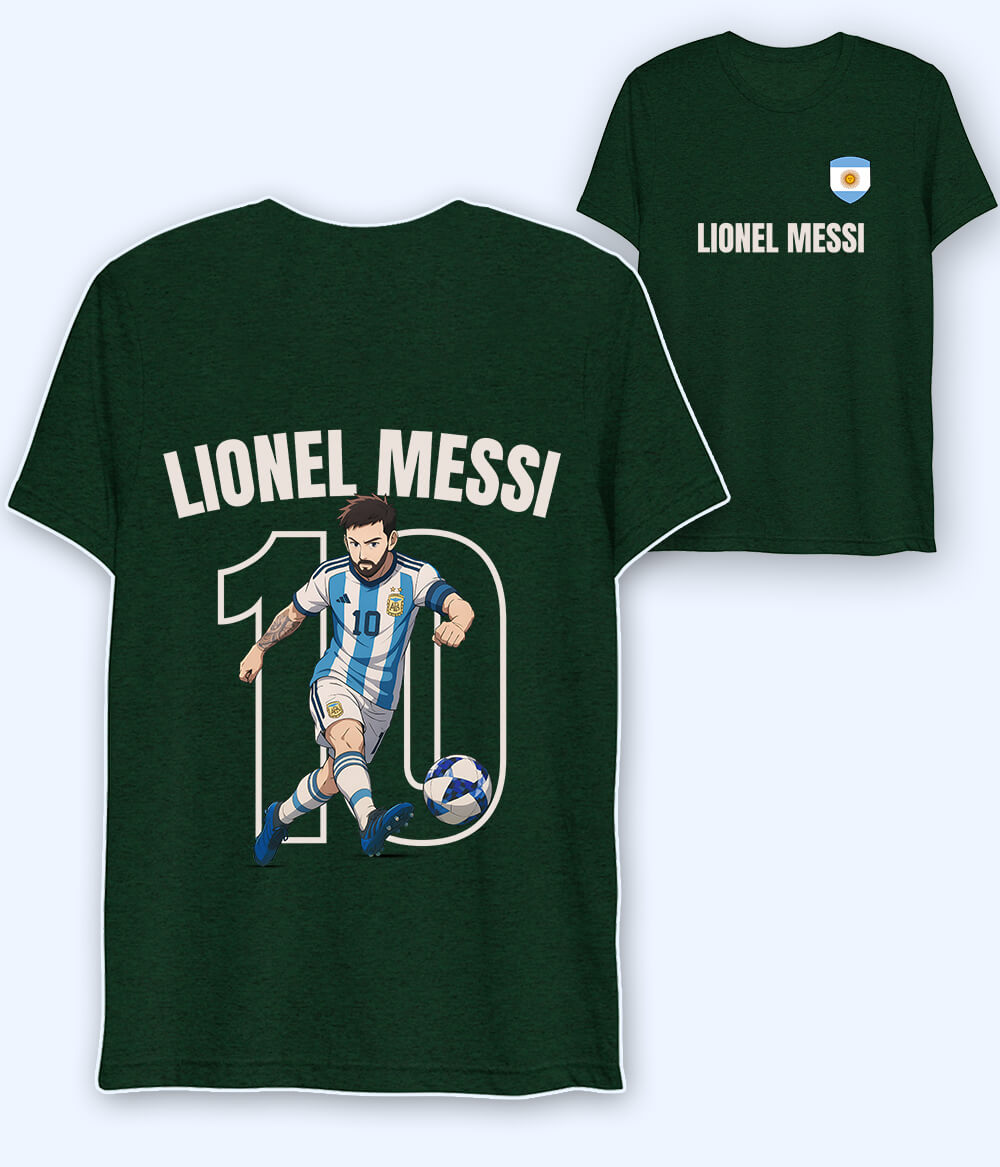 Lionel Messi Argentina Supporter Dri Fit Football T-Shirt