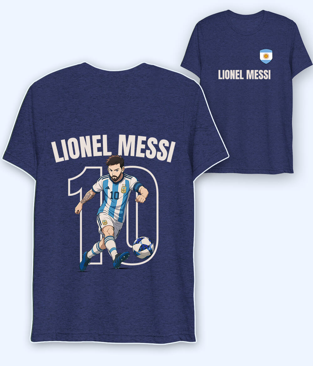 Lionel Messi Argentina Supporter Dri Fit Football T-Shirt