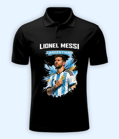 Lionel Messi GOAT Graphic Polo T-Shirt 