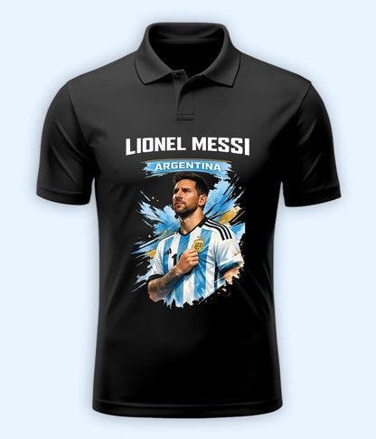Lionel Messi GOAT Graphic Polo T-Shirt 