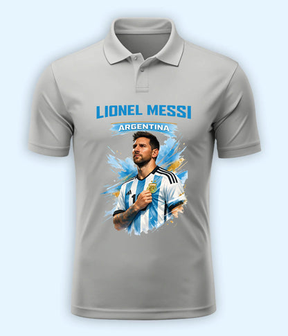 Lionel Messi GOAT Graphic Polo T-Shirt 