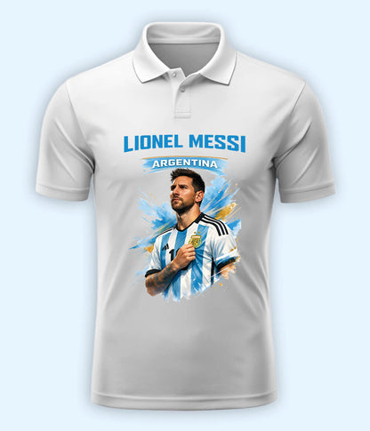 Lionel Messi GOAT Graphic Polo T-Shirt 