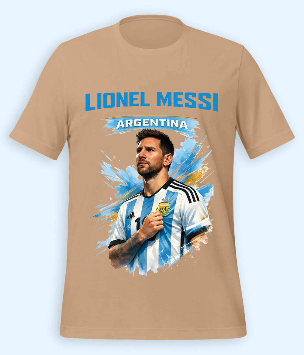 Lionel Messi World Champion Graphic Football T-Shirt 