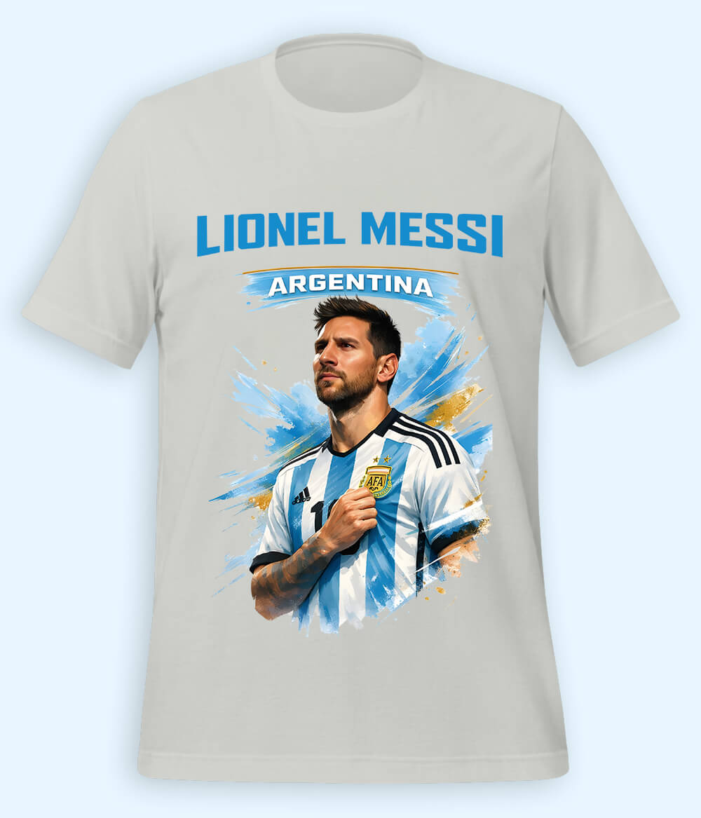 Lionel Messi World Champion Graphic Football T-Shirt 