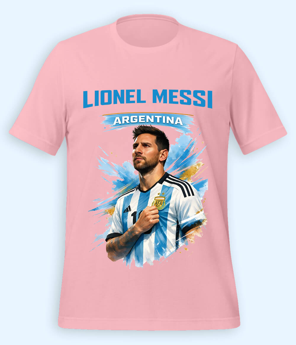 Lionel Messi World Champion Graphic Football T-Shirt 