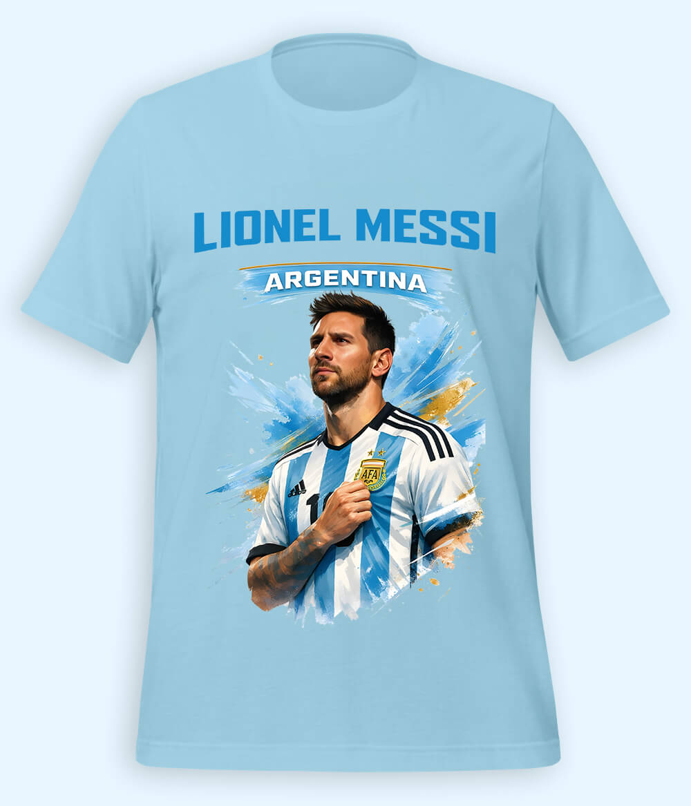 Lionel Messi World Champion Graphic Football T-Shirt 