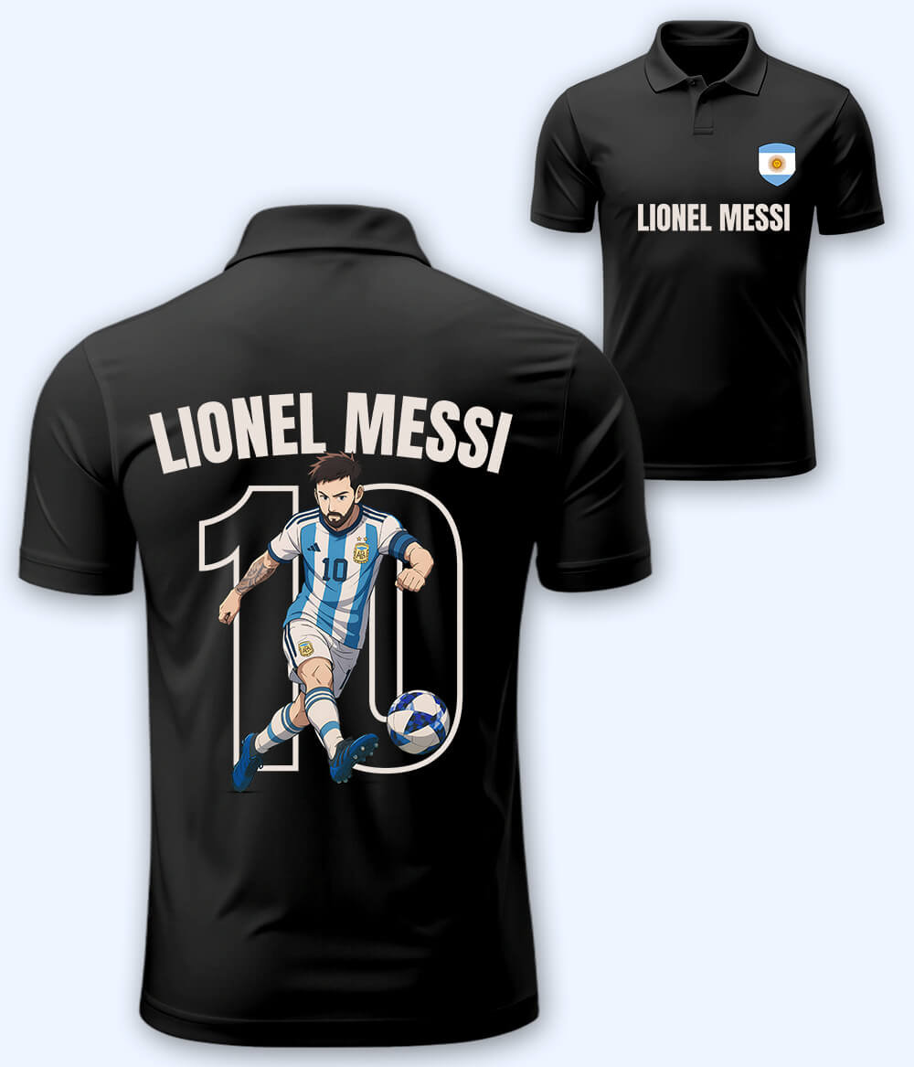 Lionel Messi World Champion Polo T-Shirt