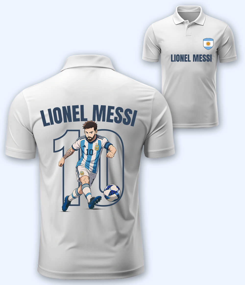 Lionel Messi World Champion Polo T-Shirt