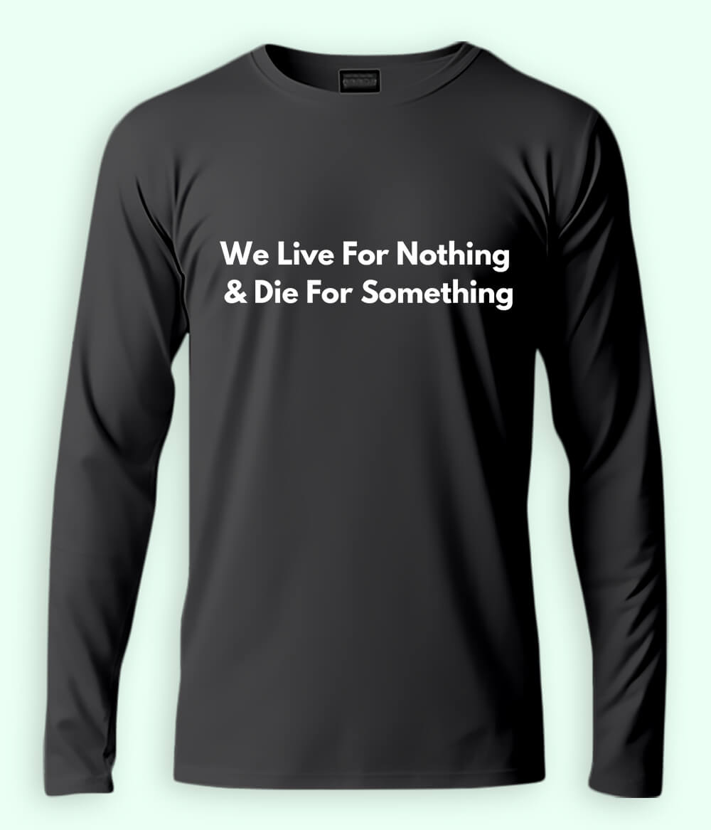 Charcoal Grey Live and Die Long Sleeve T-Shirt (Unisex)