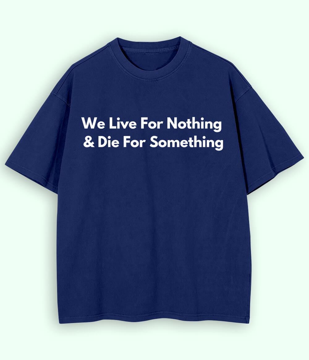 Navy Live and Die Oversized T-Shirt (Unisex)