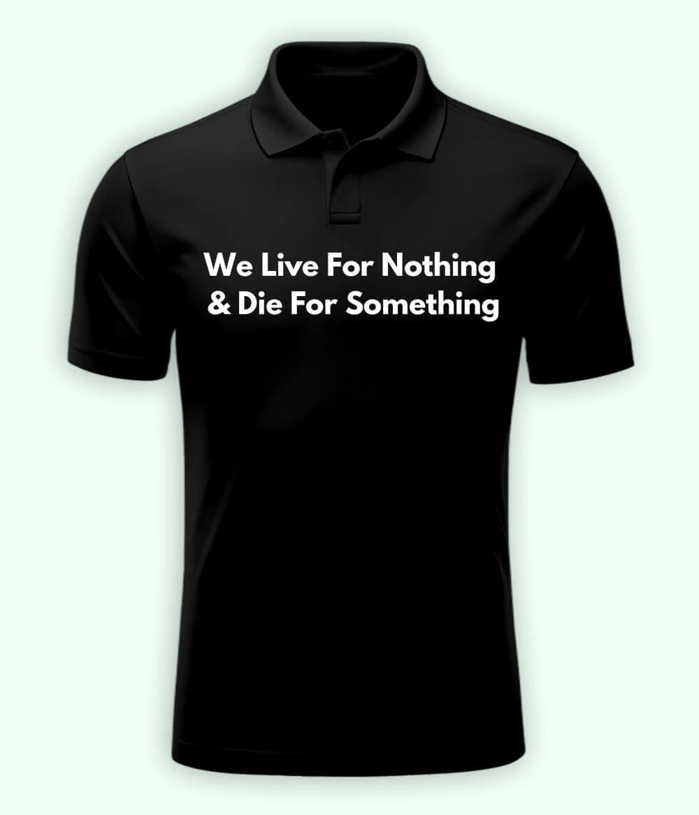 Black Live and Die Polo T-Shirt