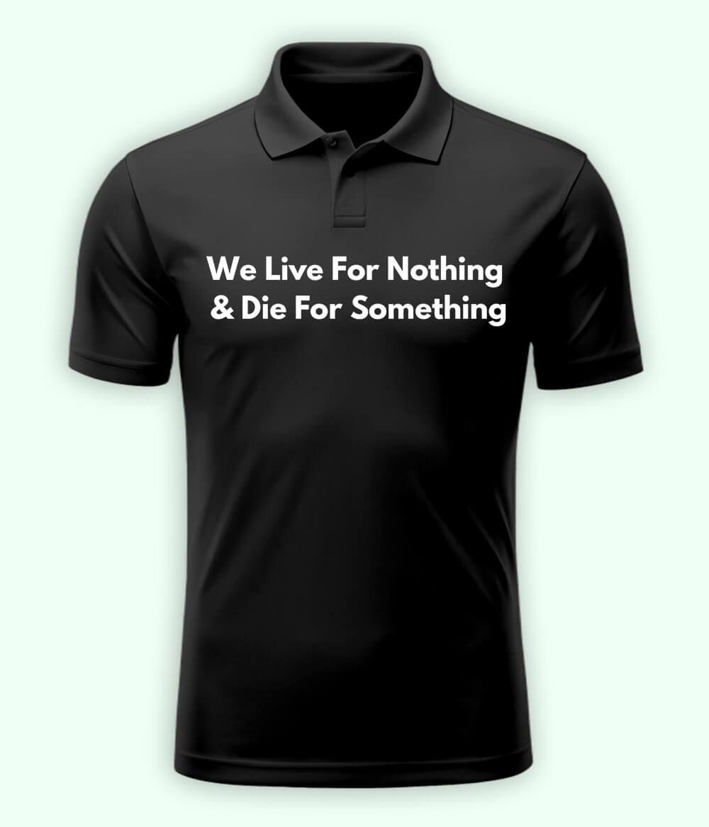 Charcoal Grey Live and Die Polo T-Shirt