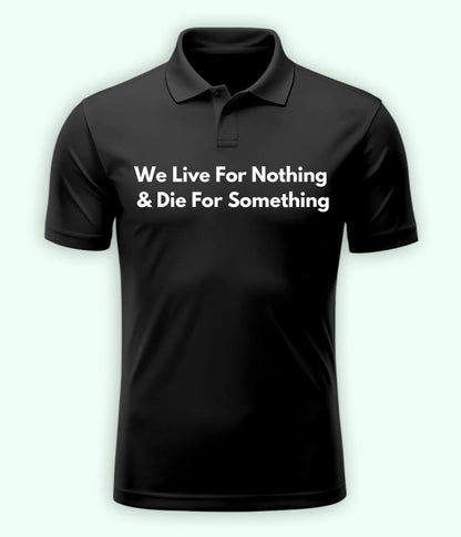 Charcoal Grey Live and Die Polo T-Shirt