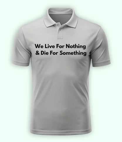 Heather Grey Live and Die Polo T-Shirt