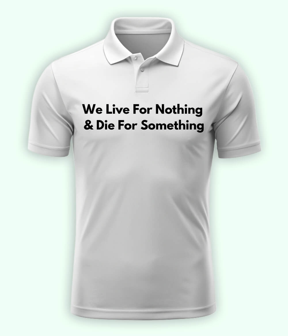 White Live and Die Polo T-Shirt